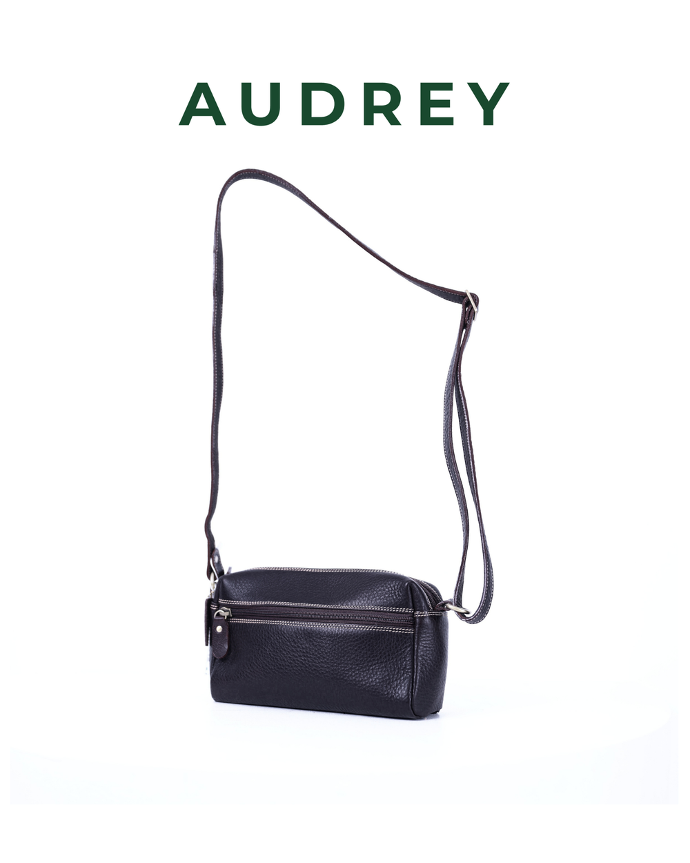B29 AUDREY Premium Leather Sling Bag Dark Brown