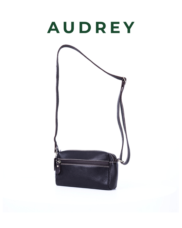 B29 AUDREY Premium Leather Sling Bag Dark Brown
