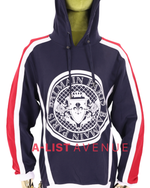 Balmain #8395 Hoodie Navy and Red
