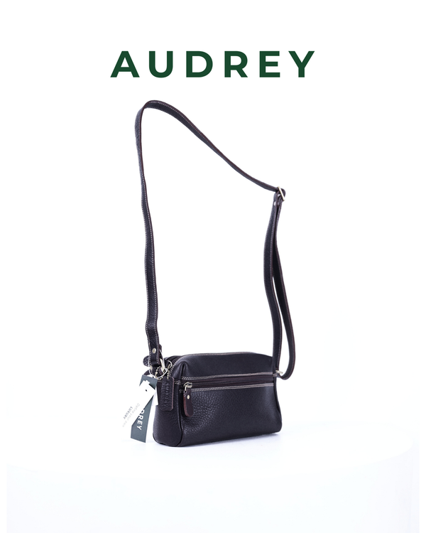 B29 AUDREY Premium Leather Sling Bag Dark Brown