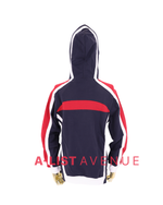 Balmain #8395 Hoodie Navy and Red