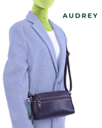 B29 AUDREY Premium Leather Sling Bag Dark Brown