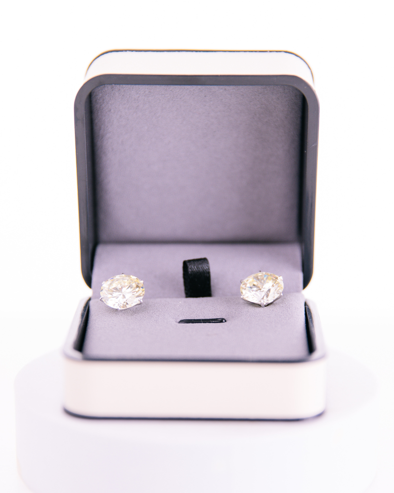 Natural Diamonds 6+ Carats Each  Earring