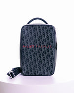 Christian Dior Oblique Galaxy World Tour Shoe Case in black leather