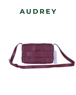V6 AUDREY Lambskin Cassette Bag in Maroon