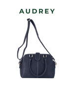 A8 AUDREY Premium Leather Top Handle Bag Black