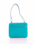Hermes Constance 24 Bleu Vert Véronèse Ostrich Leather GHW