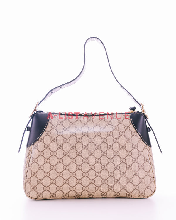 Gucci GG Emblem Medium Shoulder Bag Black