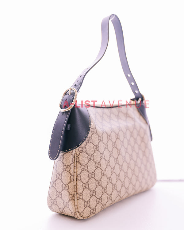 Gucci GG Emblem Medium Shoulder Bag Black