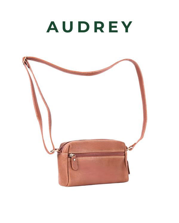 B29  AUDREY Premium Leather Sling Bag Brown