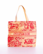 Dior Straw Red Tote Bag (Dioriviera Collection)