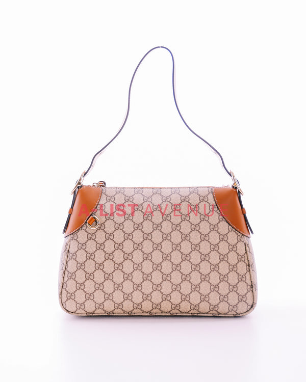 Gucci GG Emblem Medium Shoulder Bag Brown
