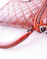 Chanel Boy Top Handle Bag In Bordeaux Red Wine
