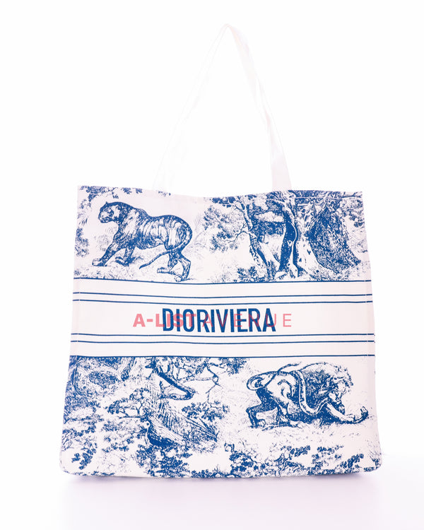 Dior Tote Blue Canvas