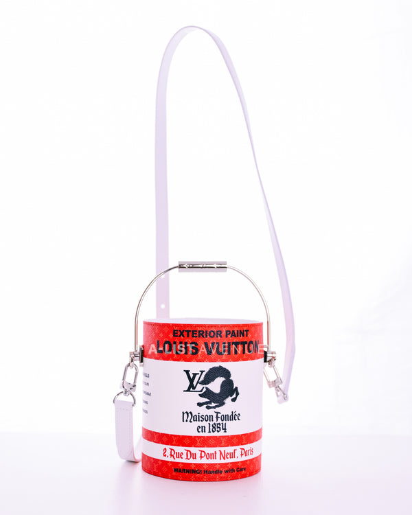 LV Paint Can Bucket Bag in Red