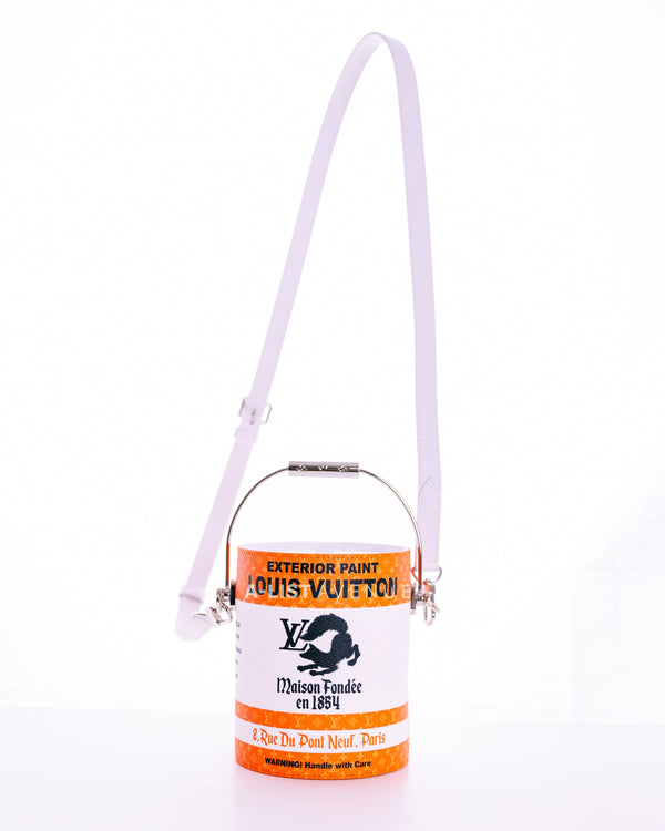 LV Paint Can Bucket Bag in Orange