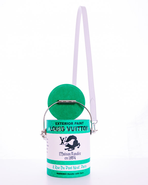LV Paint Can Bucket Bag in Green
