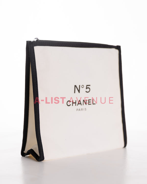 Chanel N°5 White/Black Pouch