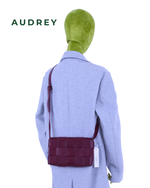 V6 AUDREY Lambskin Cassette Bag in Maroon