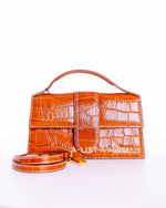 Jacquemus Brown Le Grand Bambino Crocodille Leather GHW