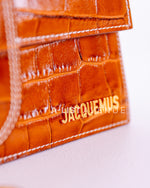 Jacquemus Brown Le Grand Bambino Crocodille Leather GHW