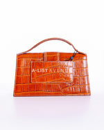 Jacquemus Brown Le Grand Bambino Crocodille Leather GHW