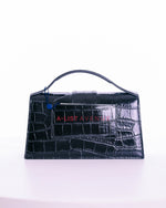 Jacquemus Black Le Grand Bambino Crocodille Leather GHW