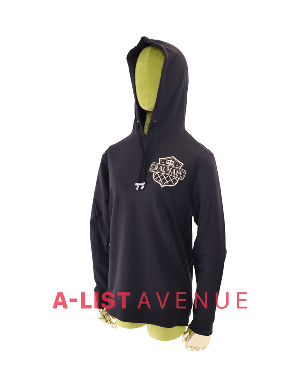 Balmain #396 Hoodie Black