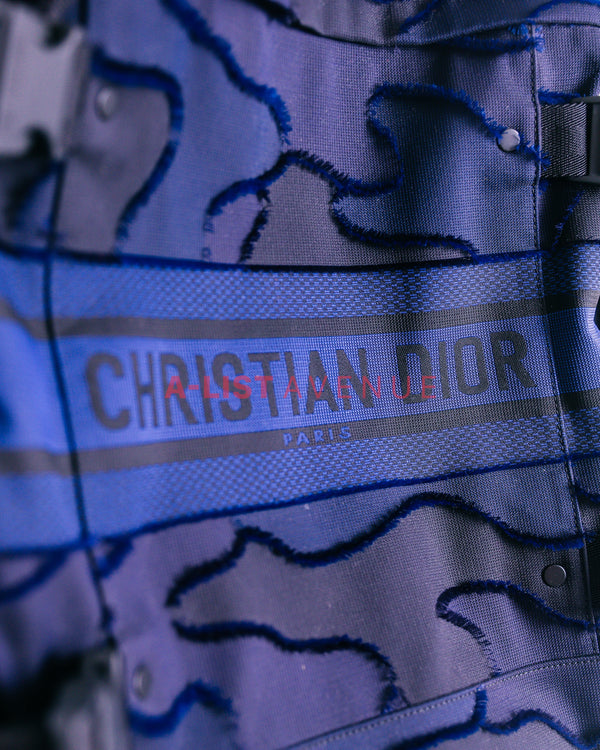 Christian Dior Travel Blue Camouflage Technical Canvas