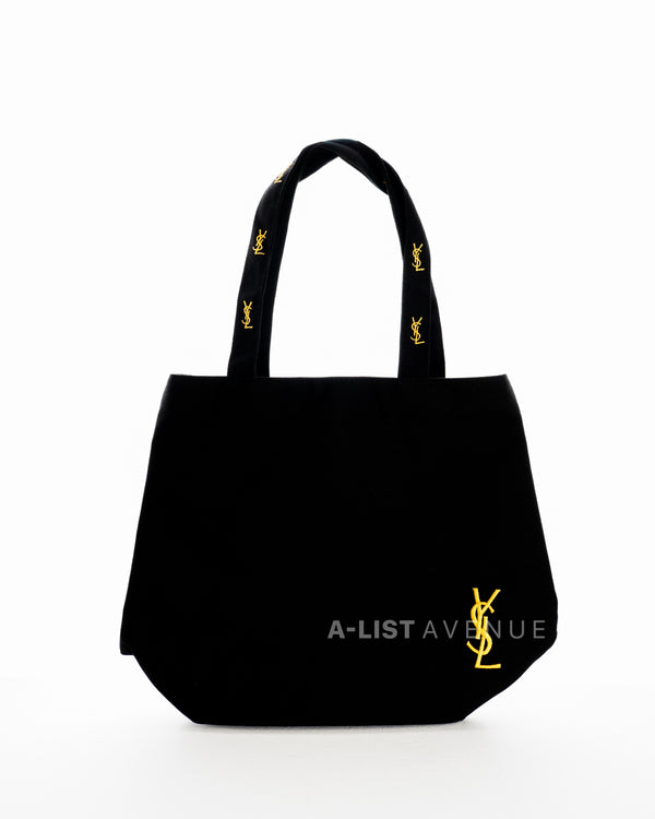 YSL  Black Canvas Tote Bag