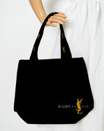 YSL  Black Canvas Tote Bag