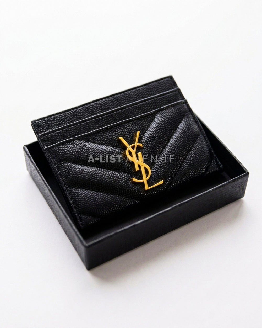 YSL Card Holder in Black