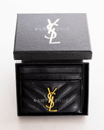 YSL Card Holder in Black