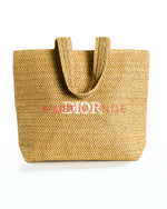 Dior Rattan Tote Bag With Rattan Pouch