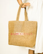 Dior Rattan Tote Bag With Rattan Pouch