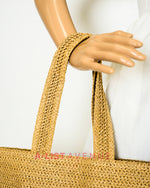 Dior Rattan Tote Bag With Rattan Pouch