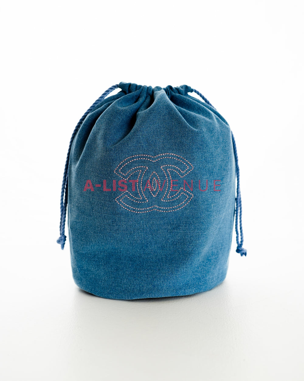 Chanel Denim Drawstring Pouch