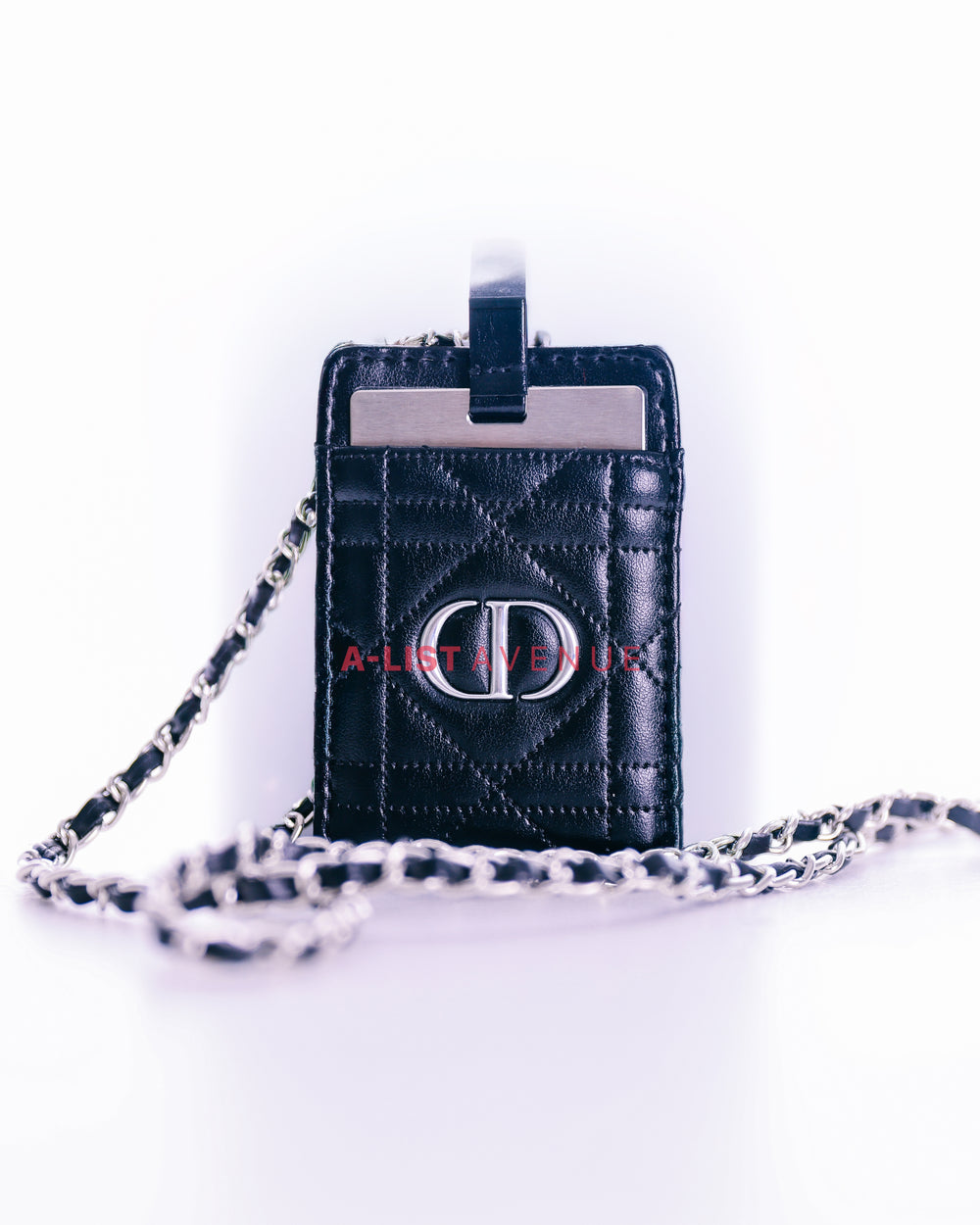 Dior Phone Card Case Wallet With Mirror And Strap