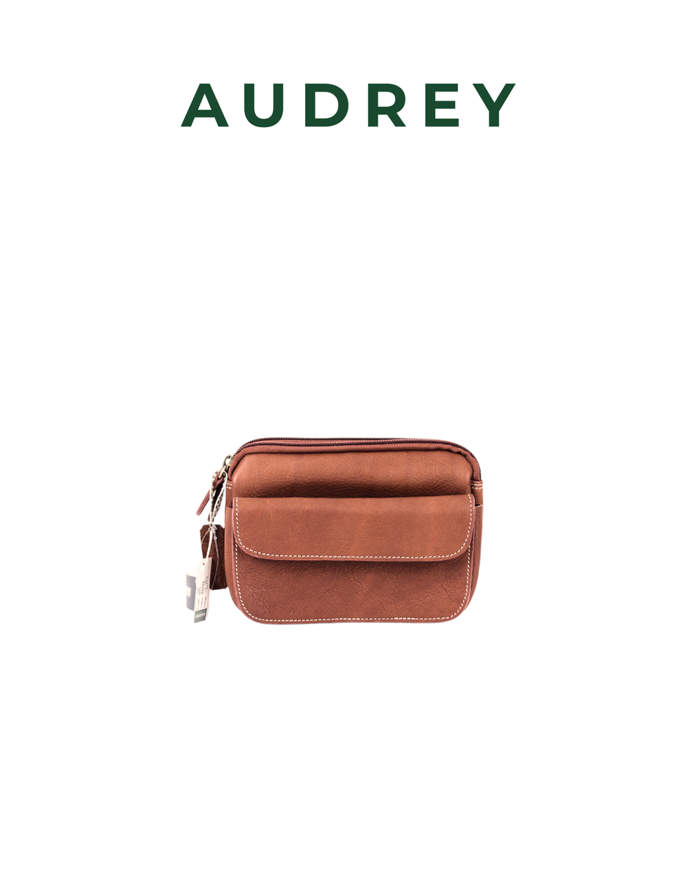 A10 AUDREY Premium Leather Belt Bag Brown