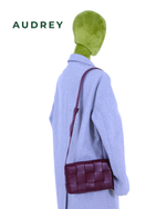 V6 AUDREY Lambskin Cassette Bag in Maroon