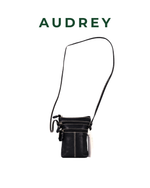 AUDREY Premium Leather Mini Sling Bag Black