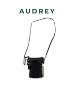 AUDREY Premium Leather Mini Sling Bag Black