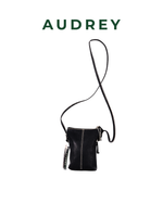 AUDREY Premium Leather Mini Sling Bag Black