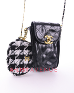 Chanel Black Phone And Coin Purse Sling
