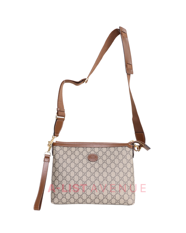 Gucci GG Supreme Coated Canvas  Clutch/ Sling Bag