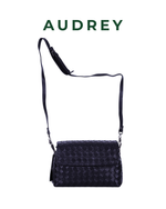 V7 AUDREY Lambskin Flap Bag in Black