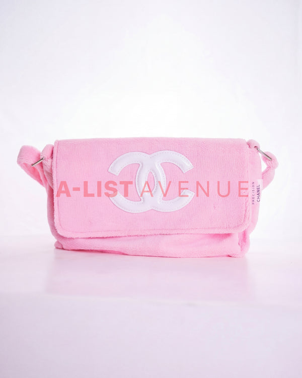B1T1 Chanel Corduroy Sling Bag Pink