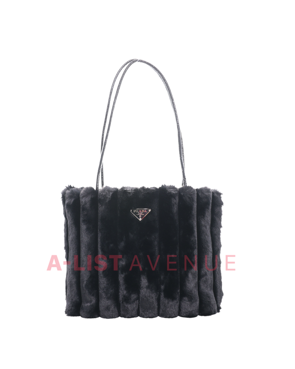 Prada tote fur black