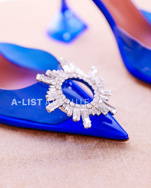 Amina Muaddi Begum Glass PVC Slingback Pumps (95mm)
