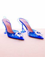 Amina Muaddi Begum Glass PVC Slingback Pumps (95mm)